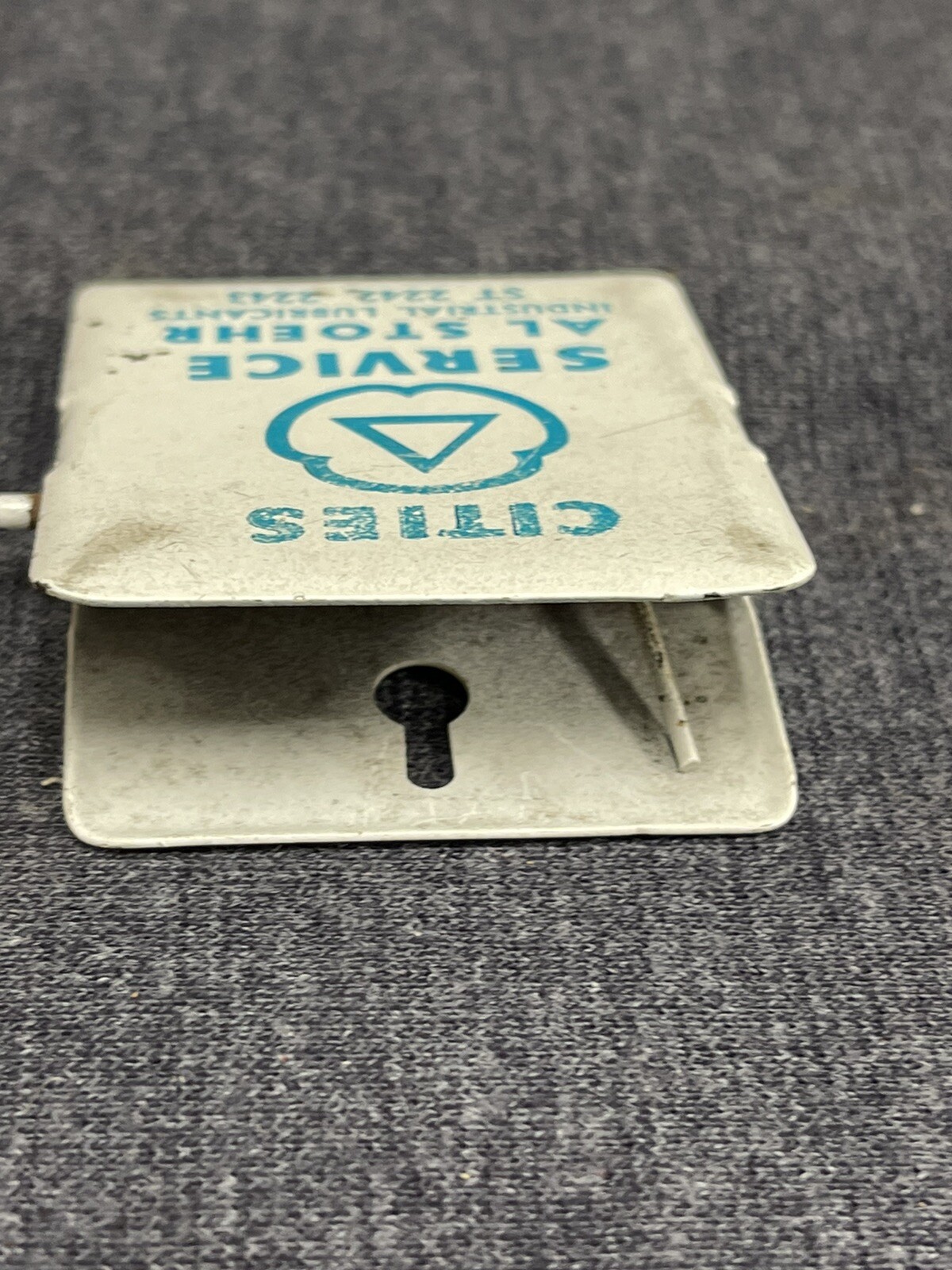 Rare VINTAGE CITIES SERVICE Al Stoehr Industrial Lubricants Metal Paper Clip