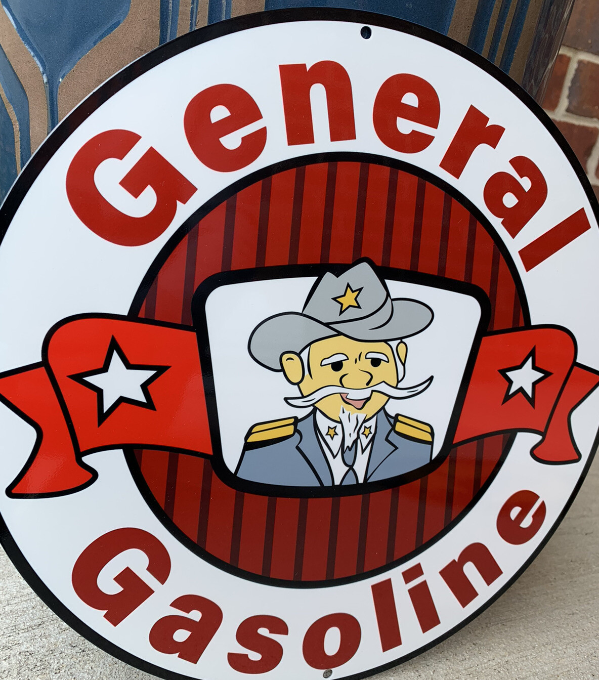 Vintage Style General Gasoline Oil Metal Heavy High Quality Sign