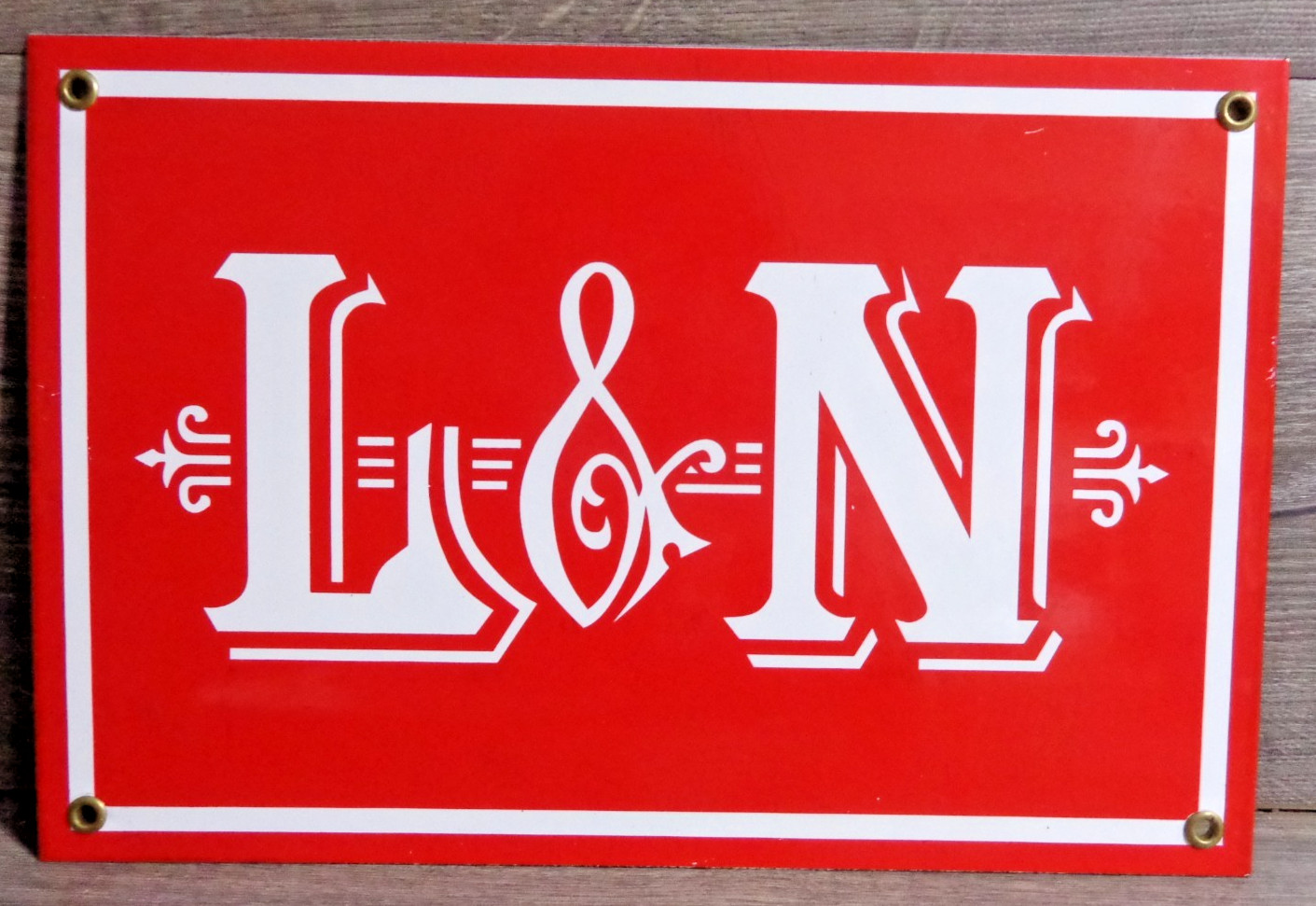 L&N Louisville & Nashville Railroad 8×12 Porcelain Sign