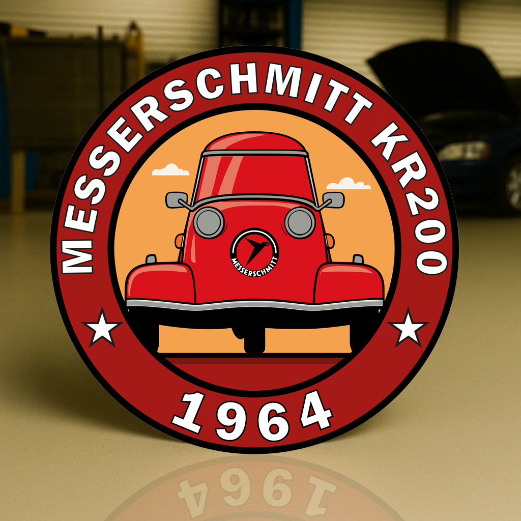 1964 MESSERSCHMITT KR200 The Microcar Marvel Heavy Metal Sign XL – 19.7″ (50cm)