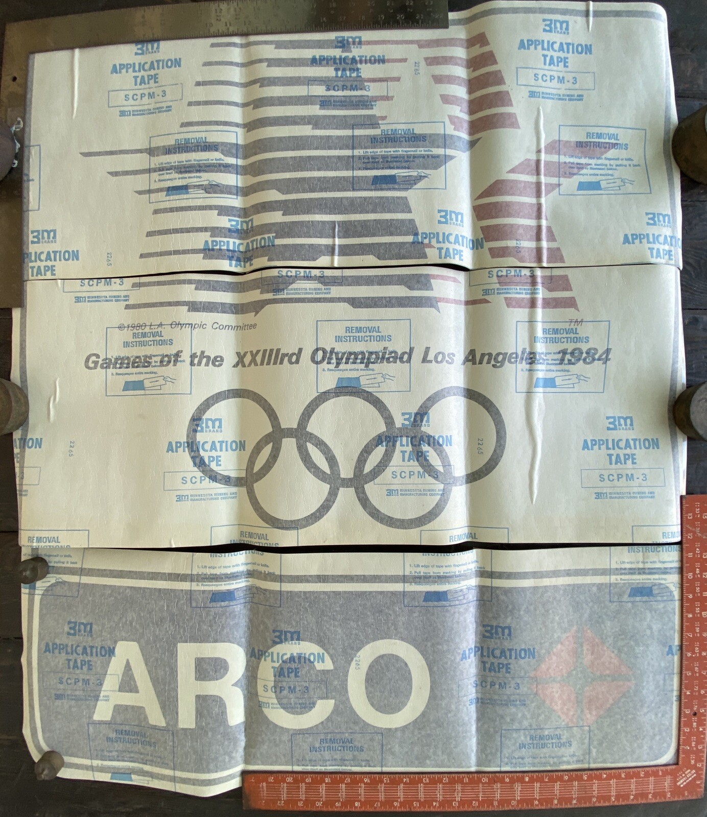 1984 ARCO Advertising Sticker Games of the XXIIIrd Olympia Los Angeles 36″ x 40″