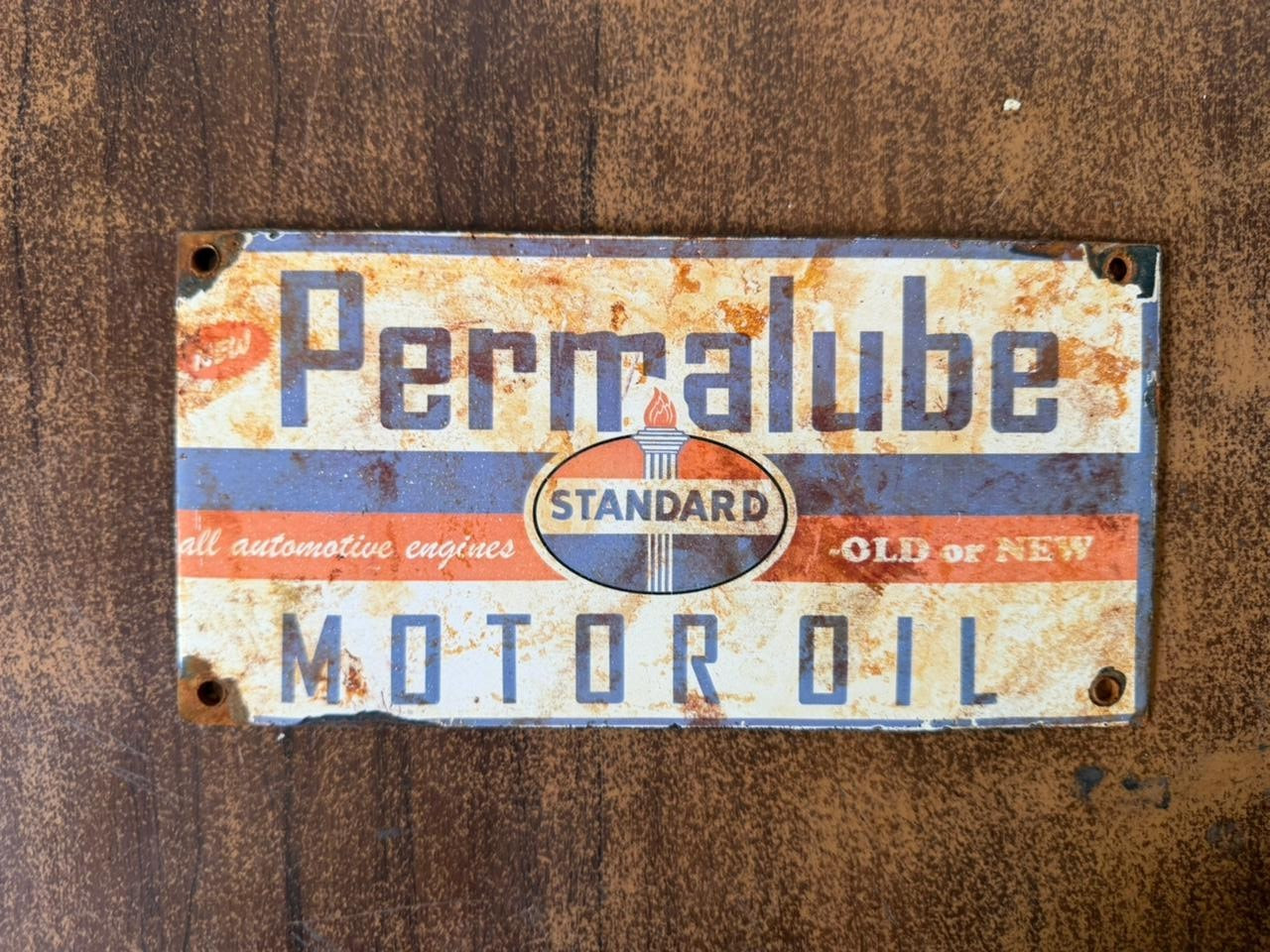 PORCELIAN STANDARD ENAMEL SIGN SIZE 8X4 INCHES
