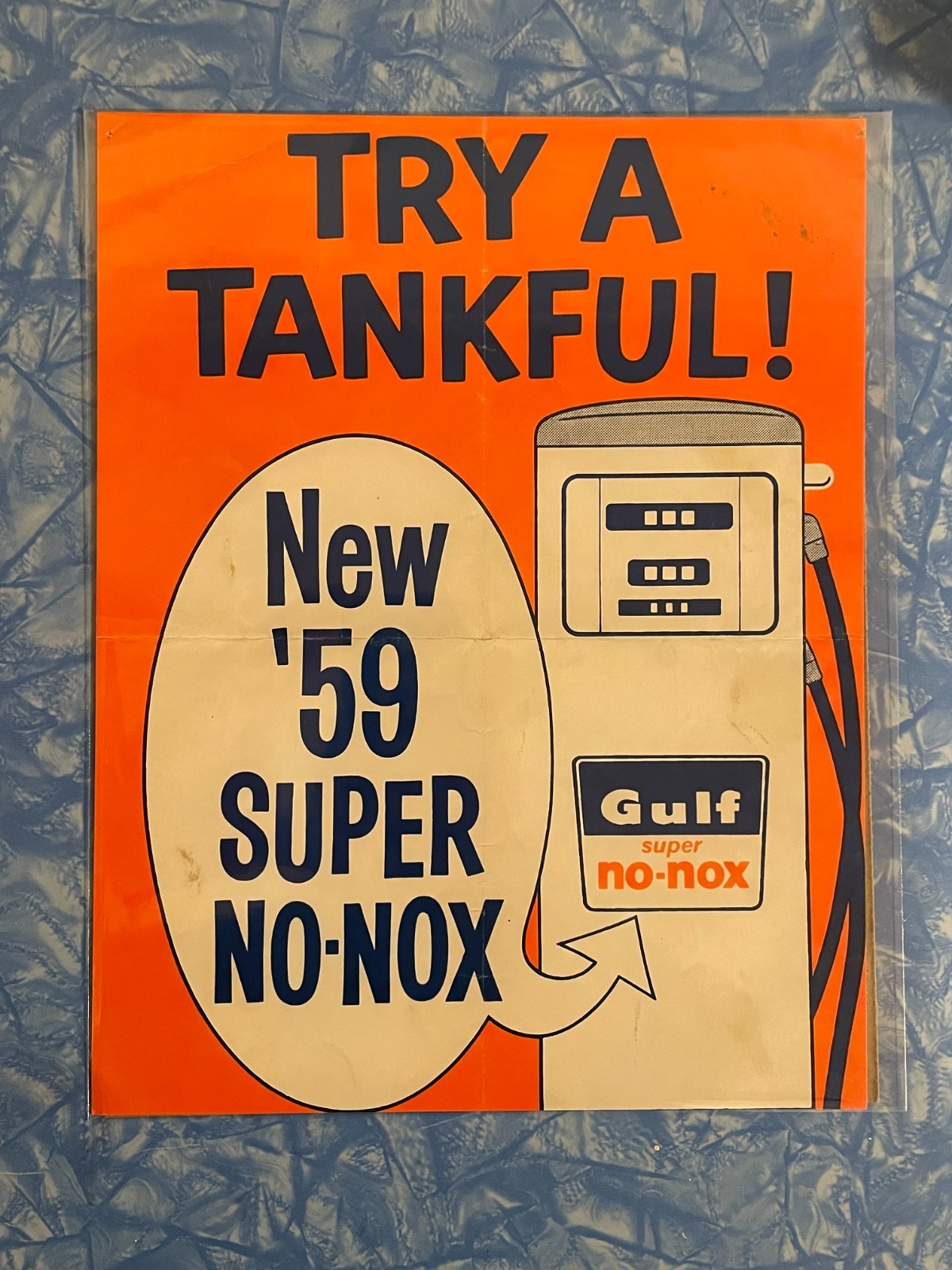 Gulf Super No-Nox 1959 59′ Motor Oil PRINT 8.5×11 Vintage Ad Sign Paper Poster