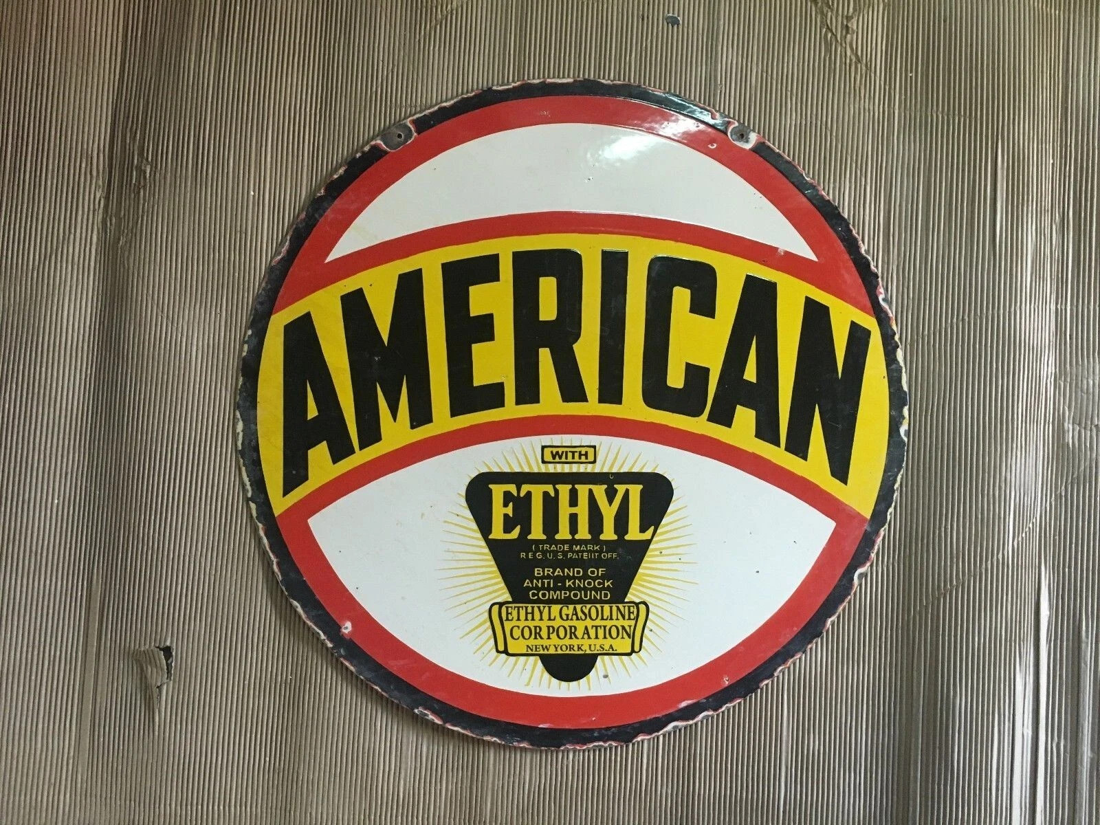 PORCELIAN AMERICAN ENAMEL SIGN SIZE 30X30 INCHES DOUBLE SIDED