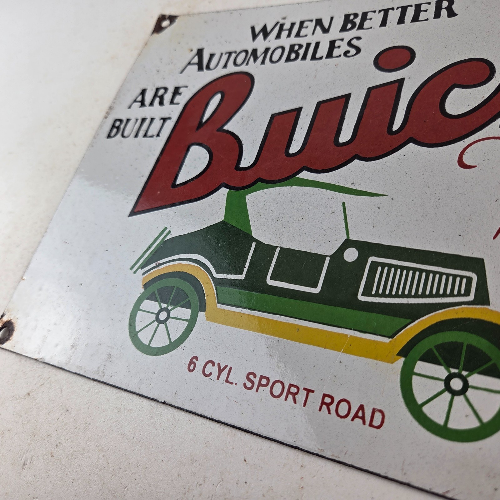 Vintage Buick Sign – Porcelain Automobiles Gas Pump Service Dealership Sign