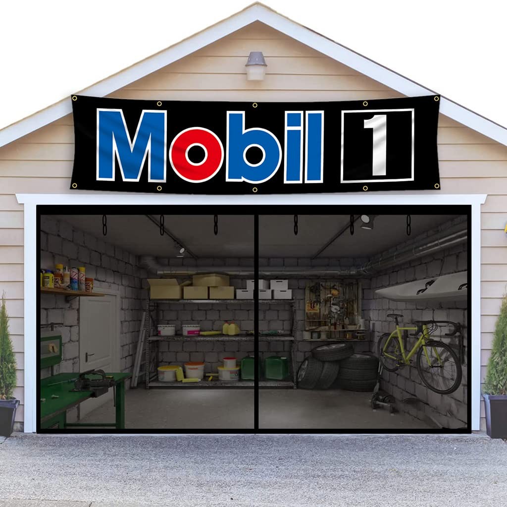 2x8ft Mobil 1 Oil Racing Garage Room Decor Car Flag Banner Sign