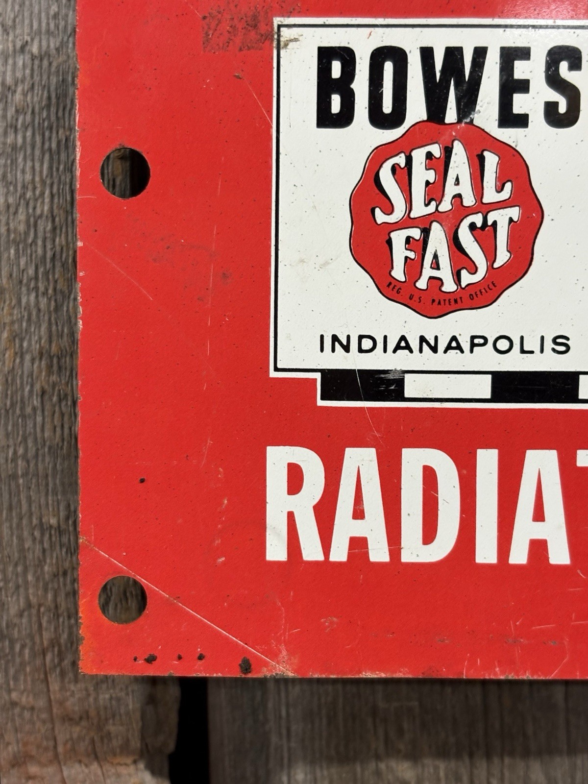 Vintage 50s Bowes Seal Fast Posiflex Radiator Hoses Advertising Display Sign