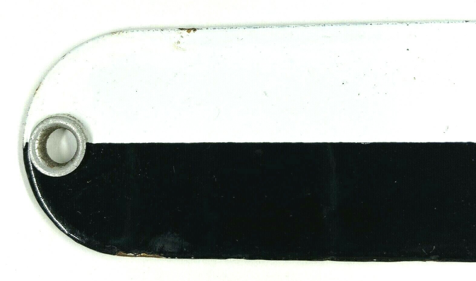 Vintage S-76 Solvent Porcelain Gas Fuel Oil Tag Sign Badge – Black, White & Red