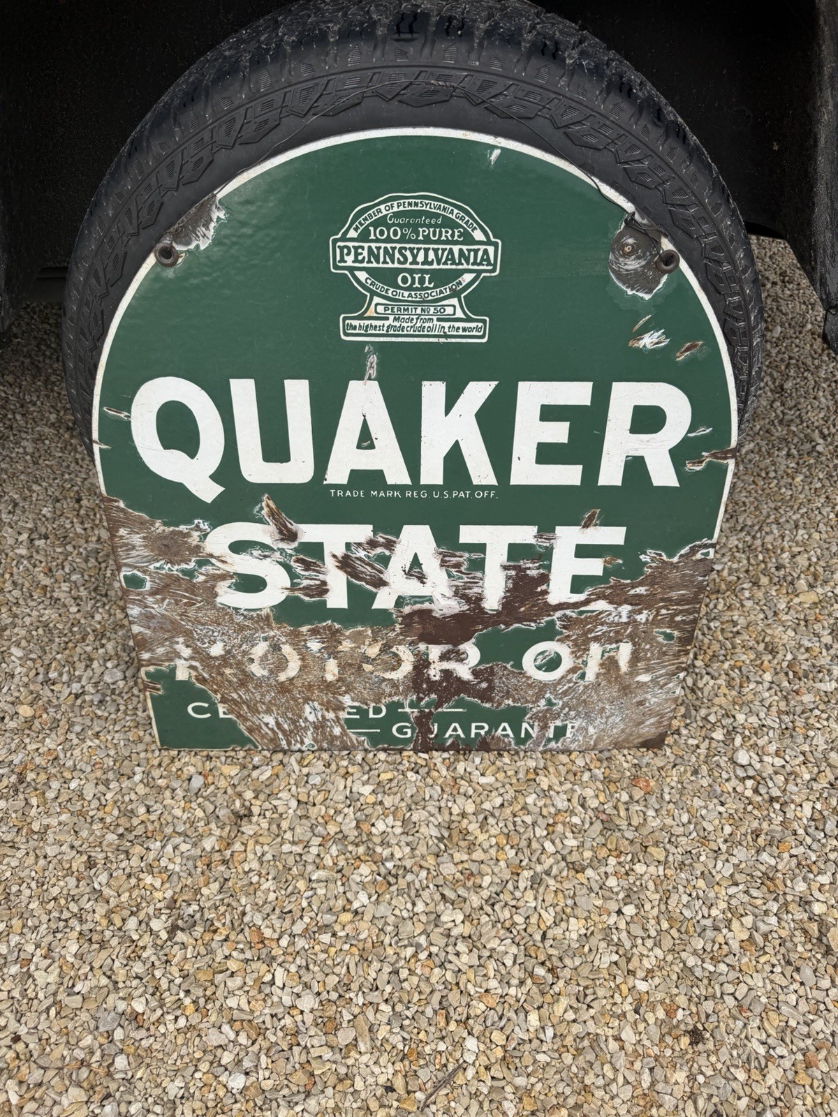 Real Porcelain Oil Sign