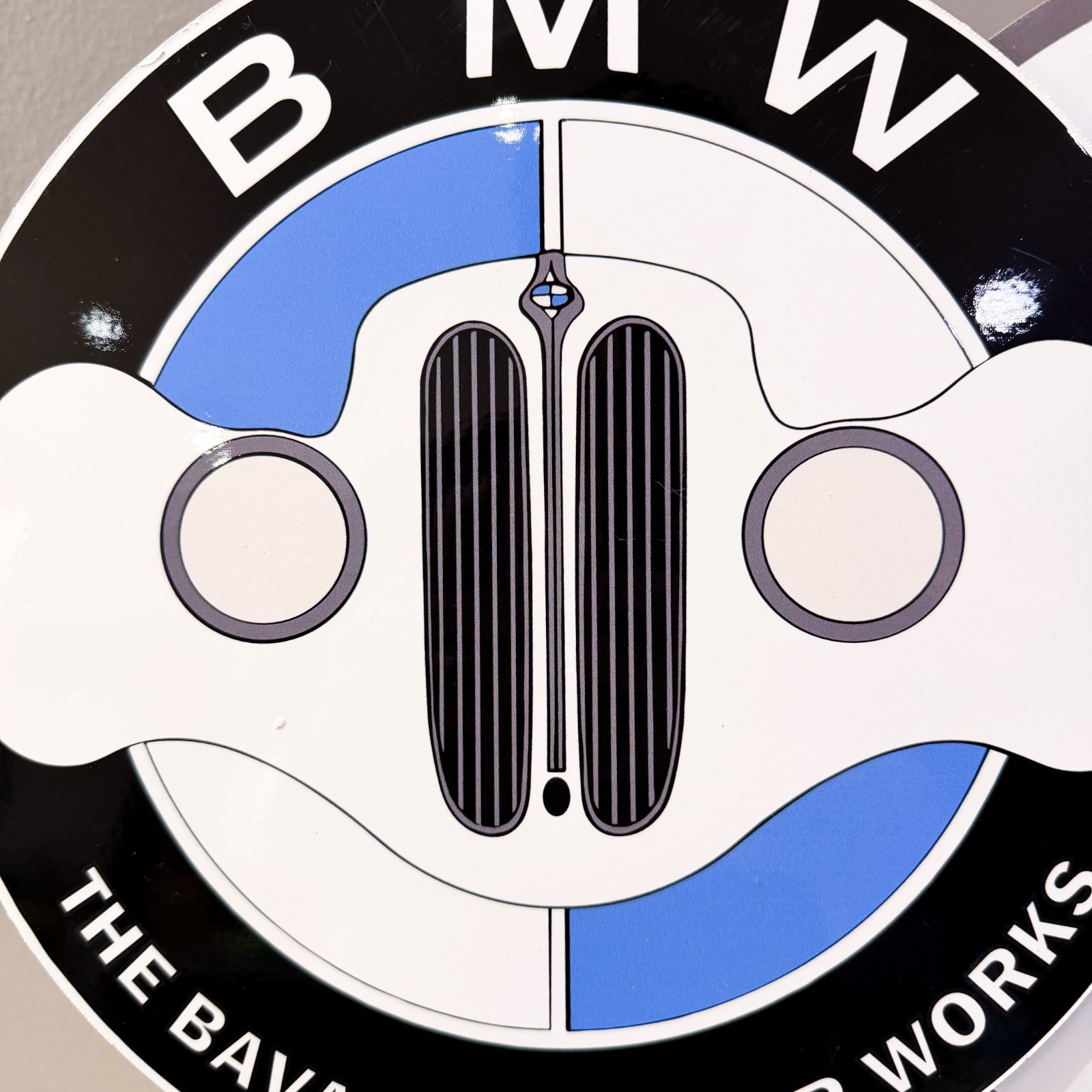 BMW Bavarian Motor Works & Classic Logo Metal Sign Set – 30 cm (11.8”)