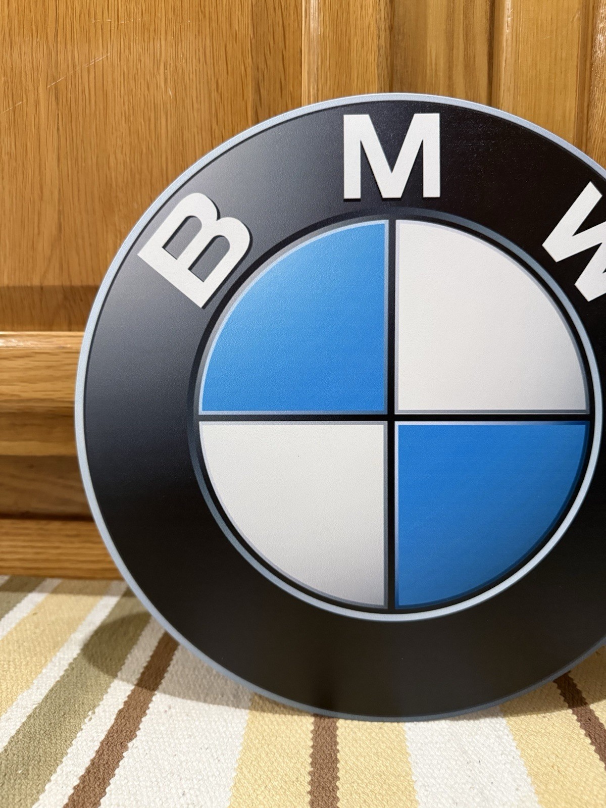 BMW Flange Sign 2 Sided Gas Oil Garage Parts M Series 7 Vintage Style Wall Decor