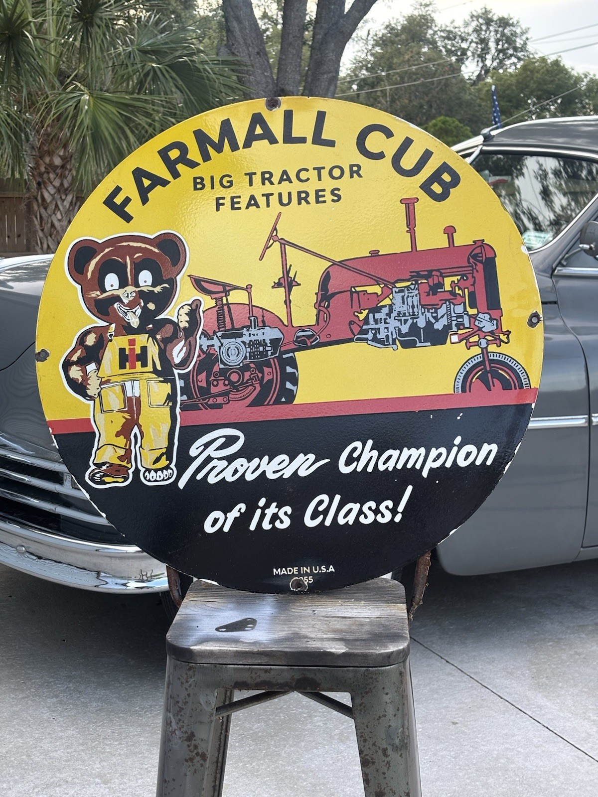 Farmall Porcelain Advertising Sign Roughly 30 Inches