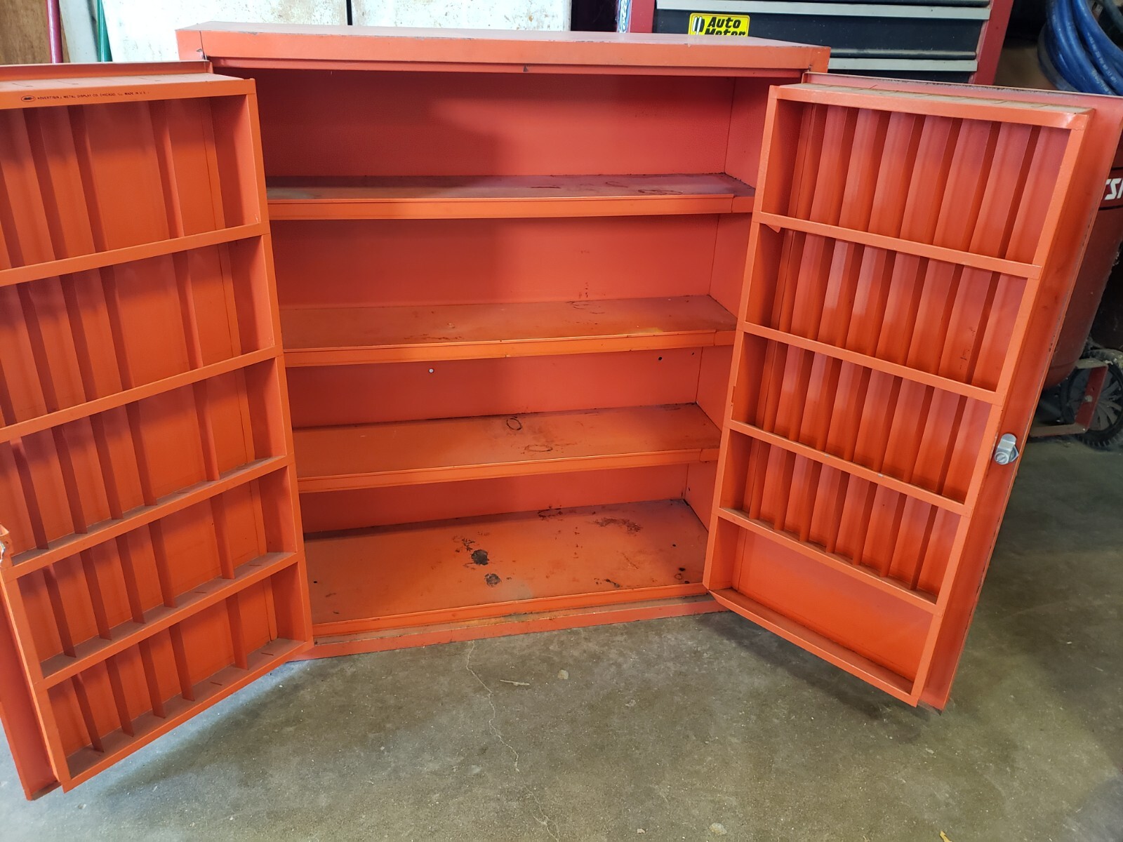 Vintage Niehoff Tune-up Center Parts Wall Metal Cabinet – Gas Oil Garage Hot Rod