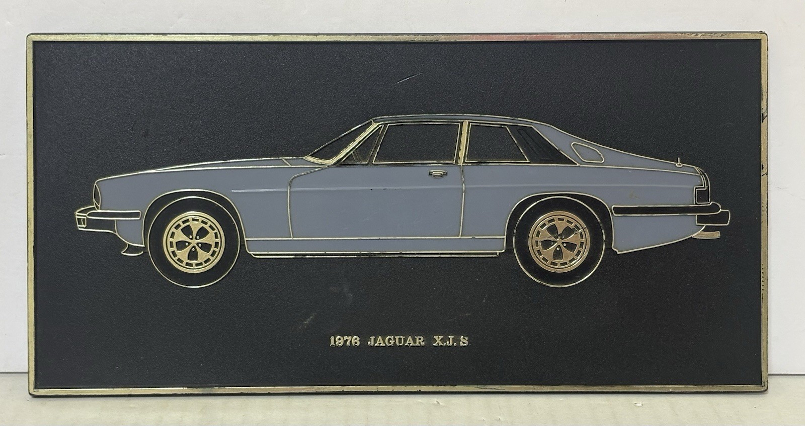 Vintage 1976 Jaguar XJ S car SIGN – Leyland Cars, Oxford England – RARE