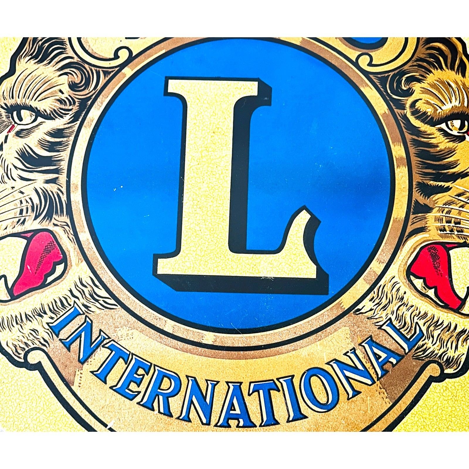 30″ Lions International Fraternal Club Sign Wall Decor Garage Man Cave Display