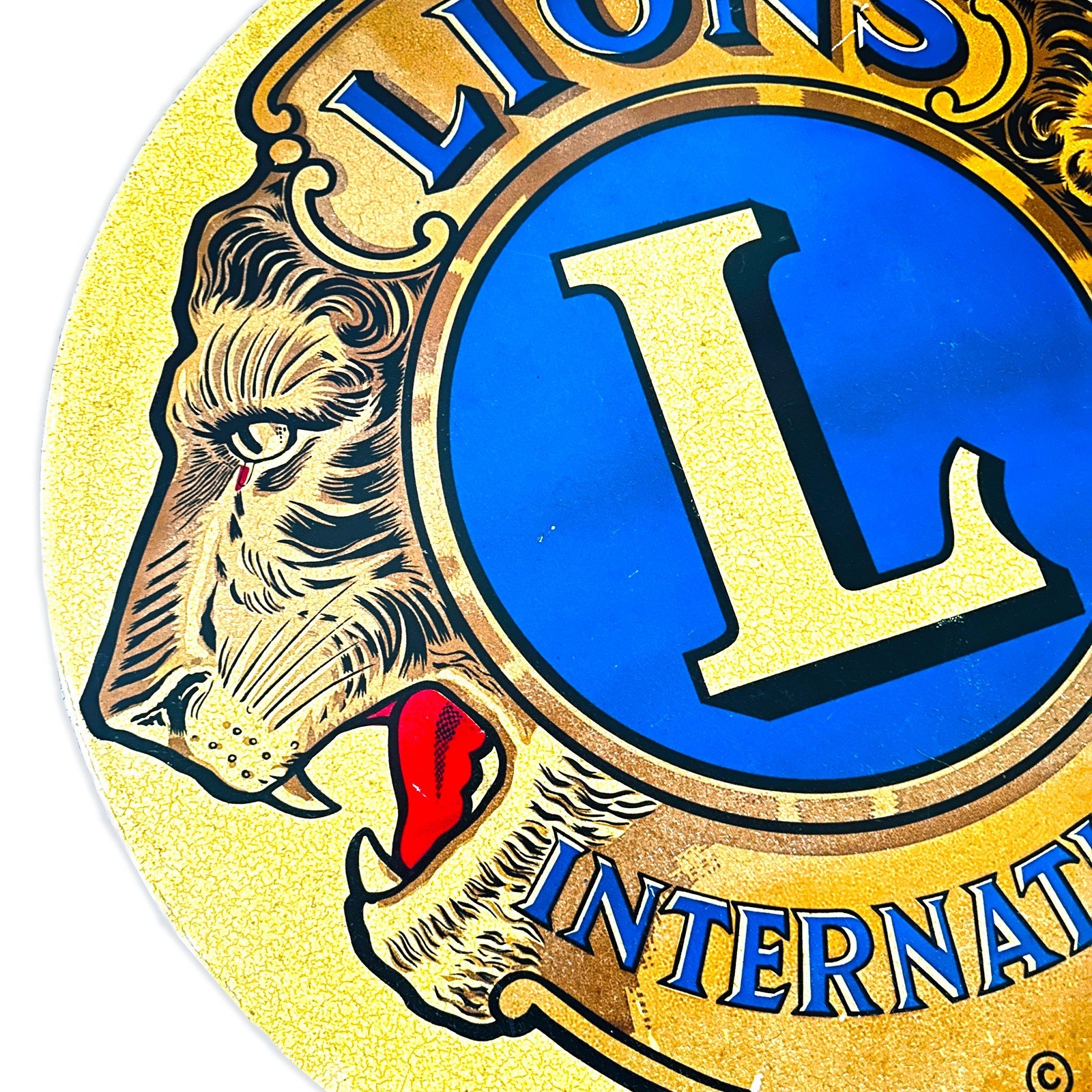 30″ Lions International Fraternal Club Sign Wall Decor Garage Man Cave Display