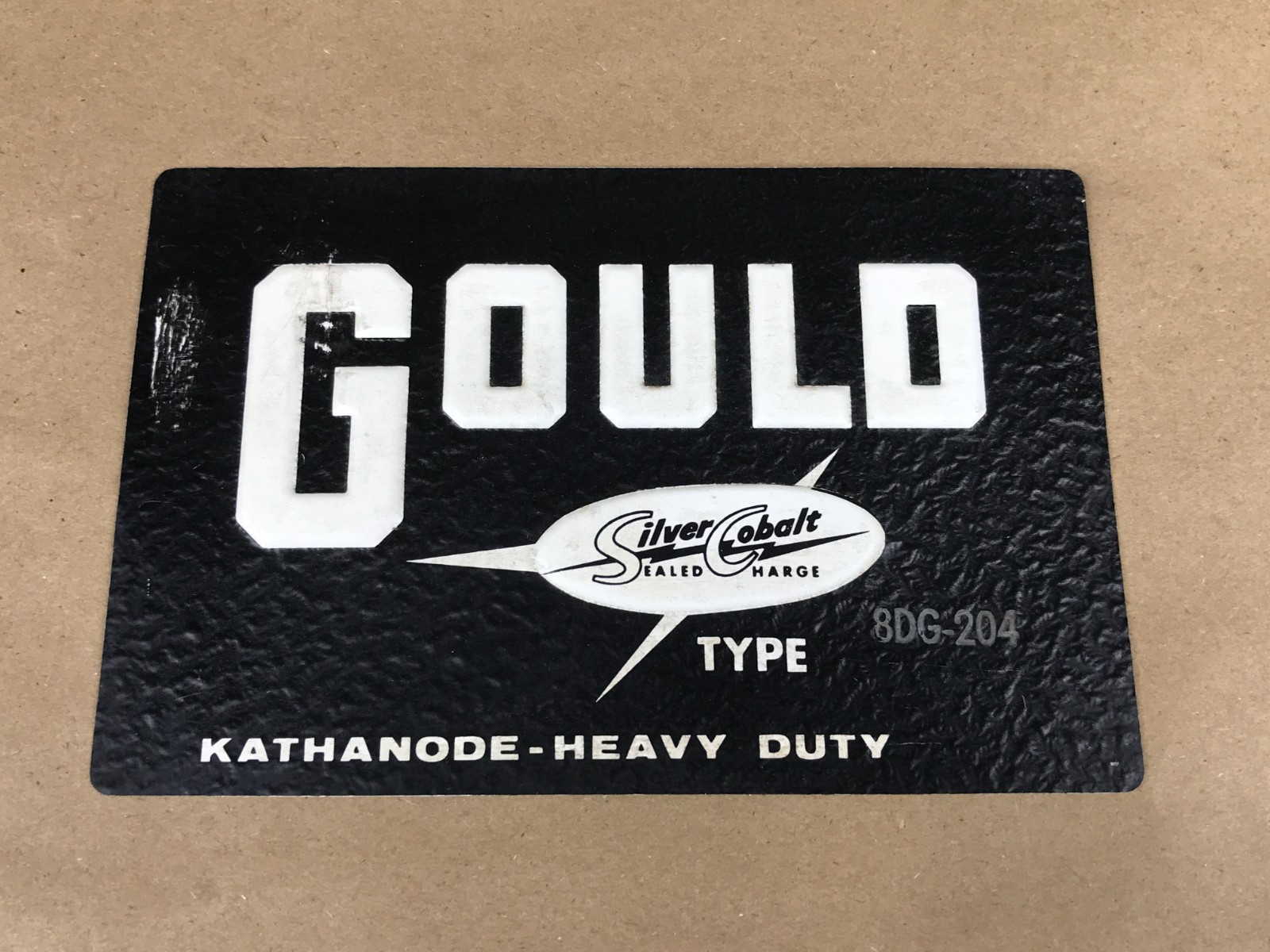 Vintage Gould Automotive Car Battery Decal Badge Sign 6″ x 4″ Advertising