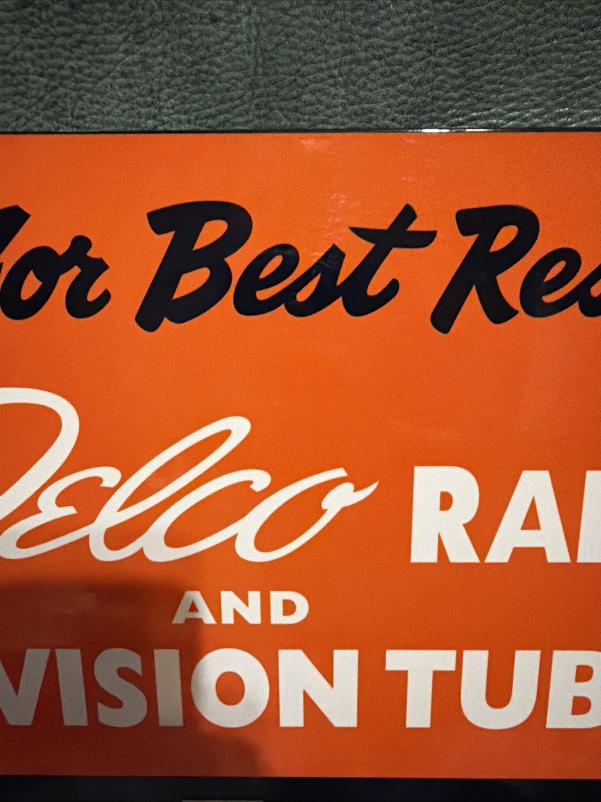 Vintage Style Delco Radio Gm United Service Motors Flange Advertising Sign
