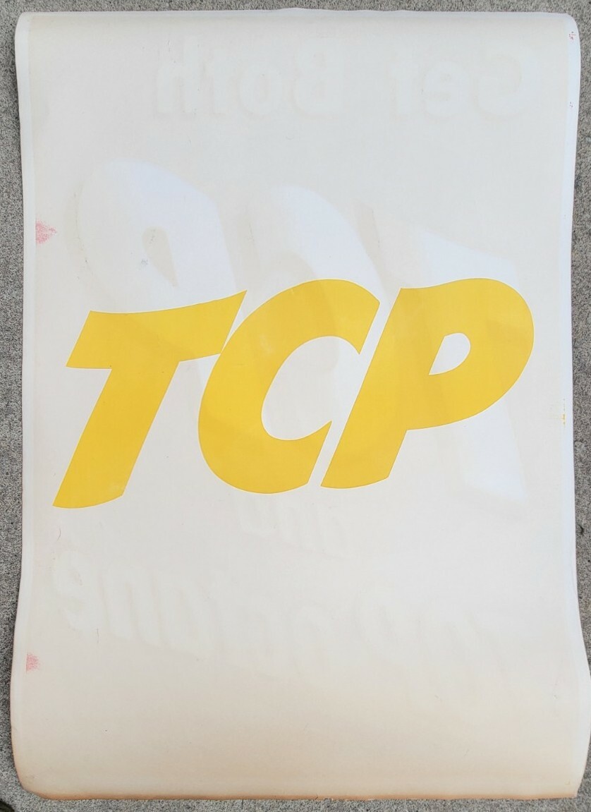 VINTAGE 1955 GET BOTH TCP AND TOP OCTANE GAS STATION POSTER