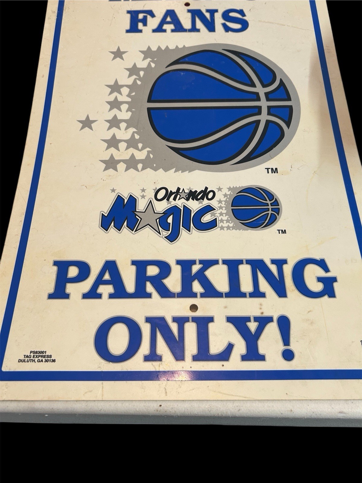 Magic Fans Orlando Magic Parking Only Sign NBA Vintage Garage Room Sign READ