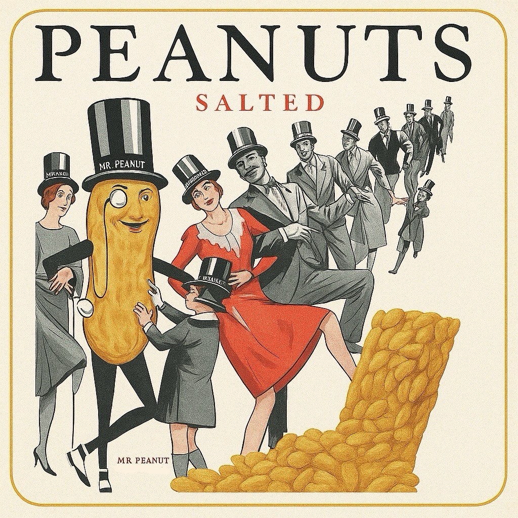 Planters Mr. Peanut Snacks Vintage Style Metal Sign