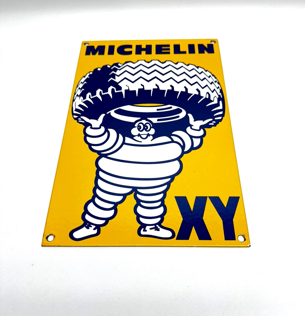 Michelin XY Heavy Duty Tires – Vintage Porcelain Sign – Service Station Garage