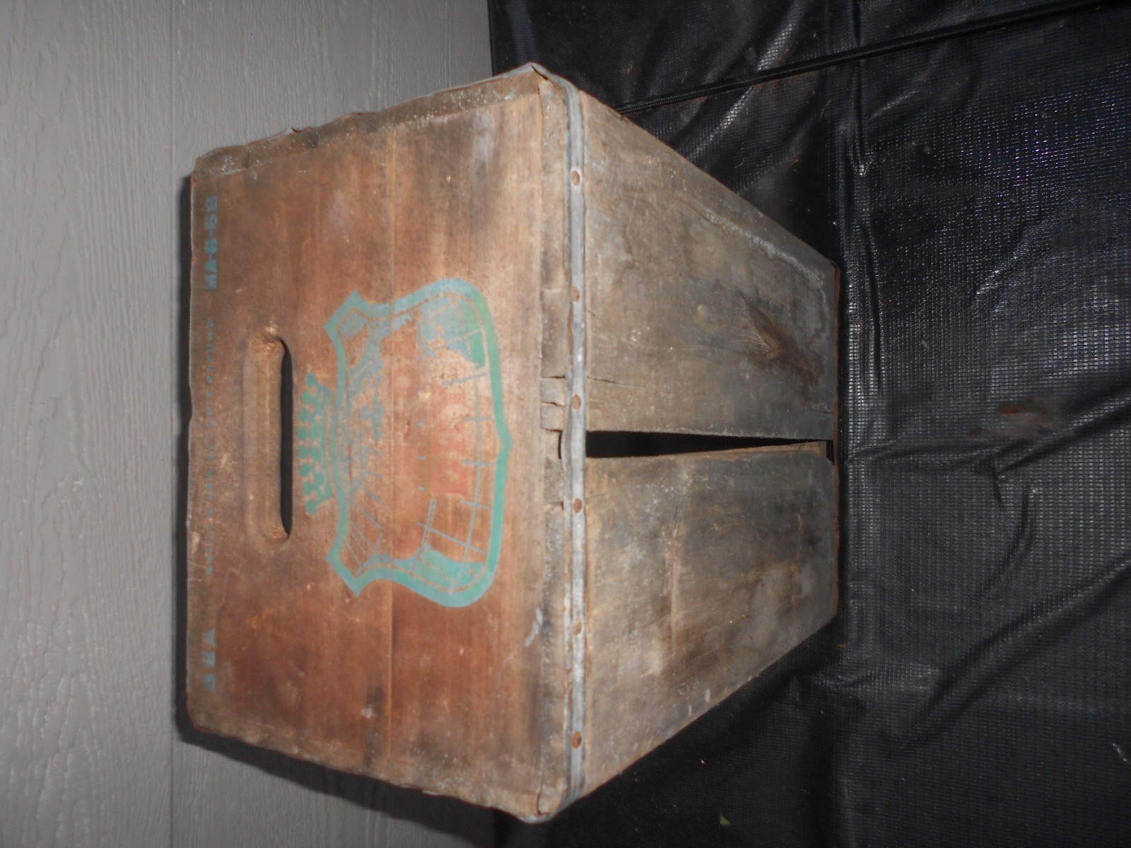 VTG CANADA DRY GINGER ALE SODA POP BOTTLE WOODEN CRATE ADV SIGN 16x11x8 in -XX45