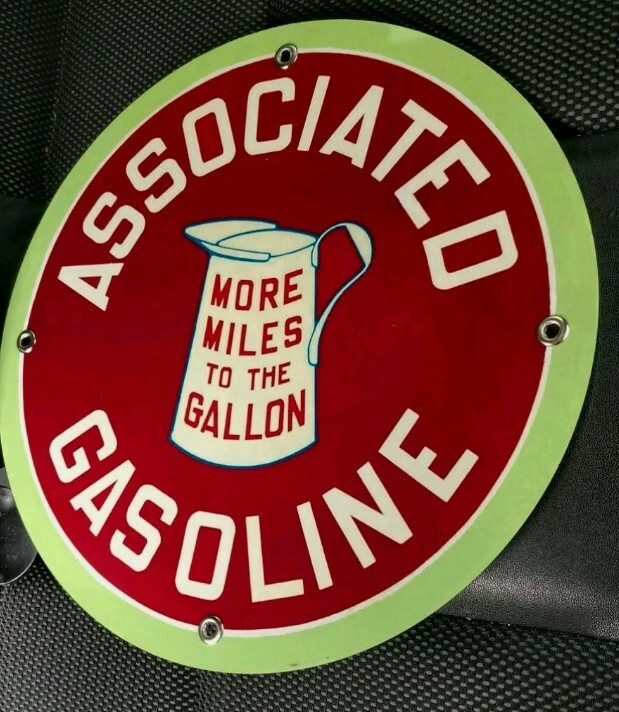 Associated Gasoline Gas Oil Sign