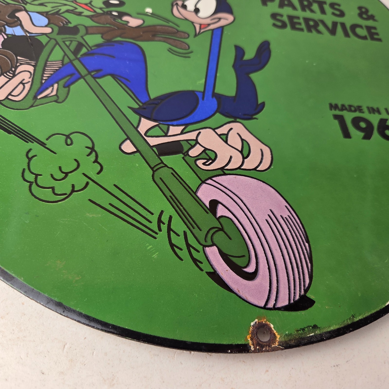 Vintage Harley Davidson Motorcycles Sign – Road Runner Porcelain Gas Pump Sign