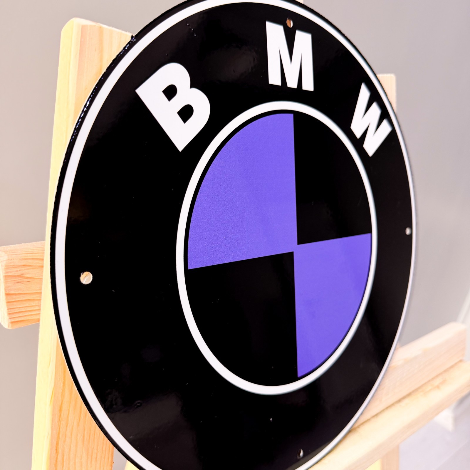 BMW Black Purple Roundel Heavy Metal Sign – Garage Decor – 30 cm (11.8”)