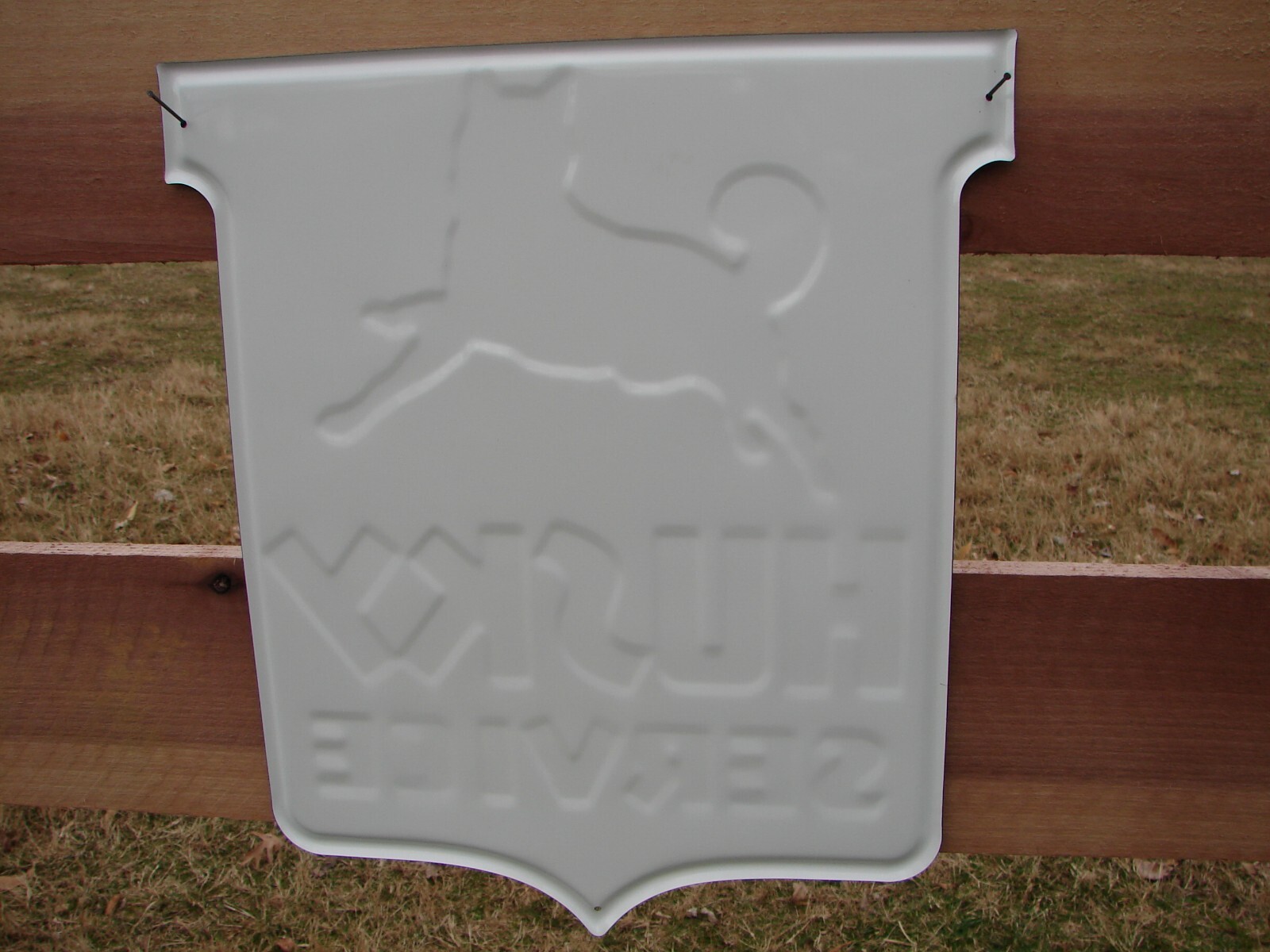 Frontier Gas Horse Cowboy Sign Vintage Style Painted Metal Raised Letter 24″x10″