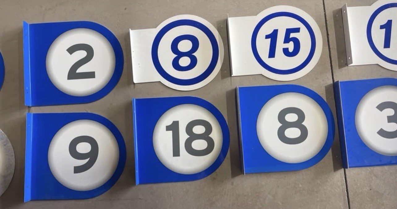 Brand New Gas Station Gas Pump Pole Number Signs. Shell Arco Gulf You Choose #
