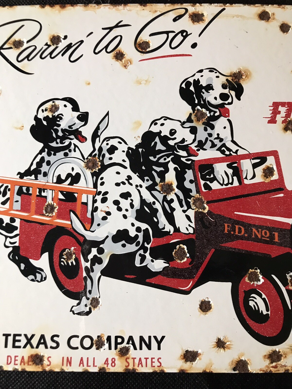 SPRING SPECIAL VINTAGE STYLE TEXACO FIRE CHIEF 12 X8 INCH RECTANGLE PORCELAIN