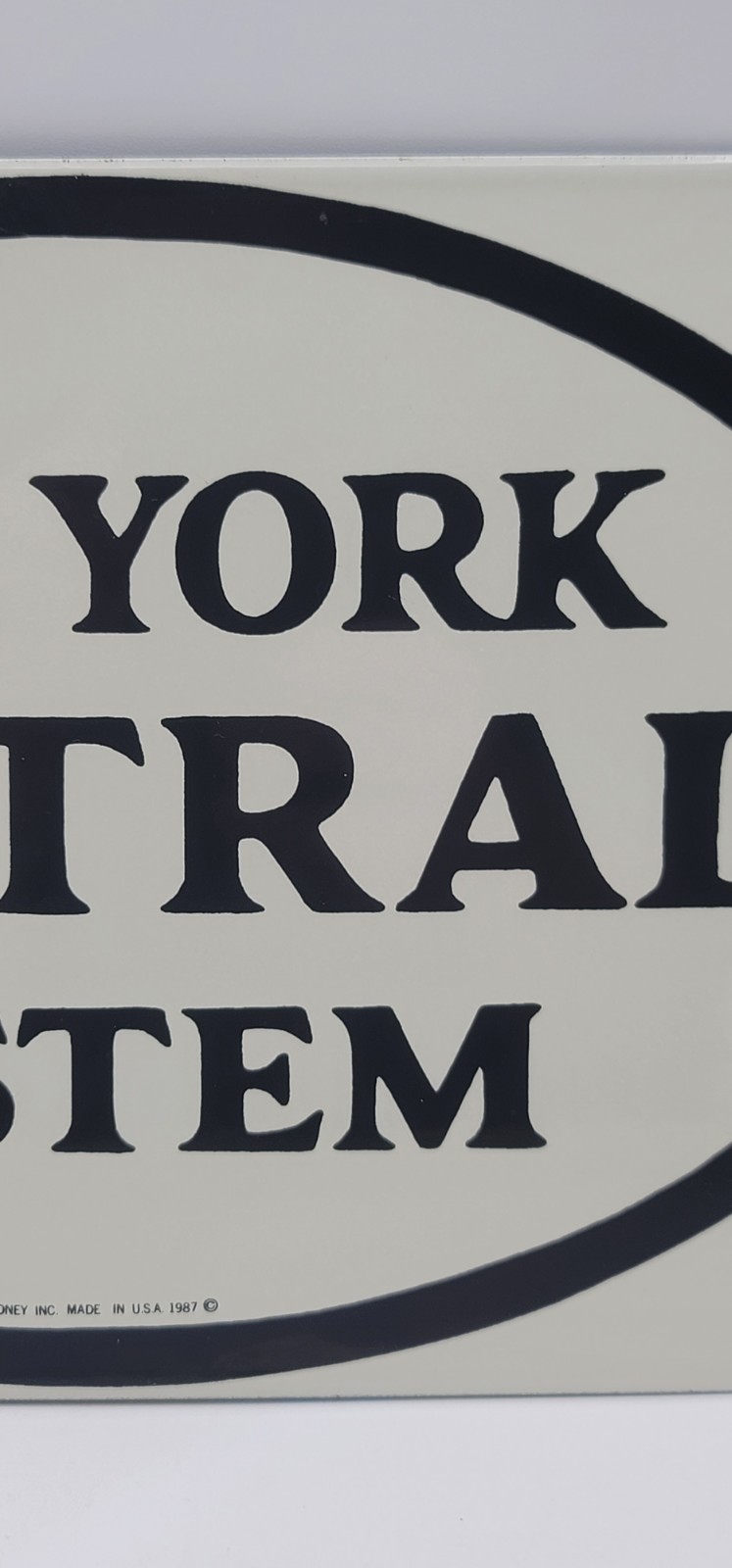 Vintage New York Central System Railroad Porcelain Enameled Train Metal Sign