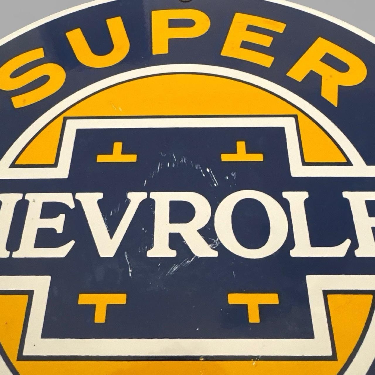Vtg 1986 Chevrolet Super Service Ande Rooney Porcelain Steel Advertising Sign US