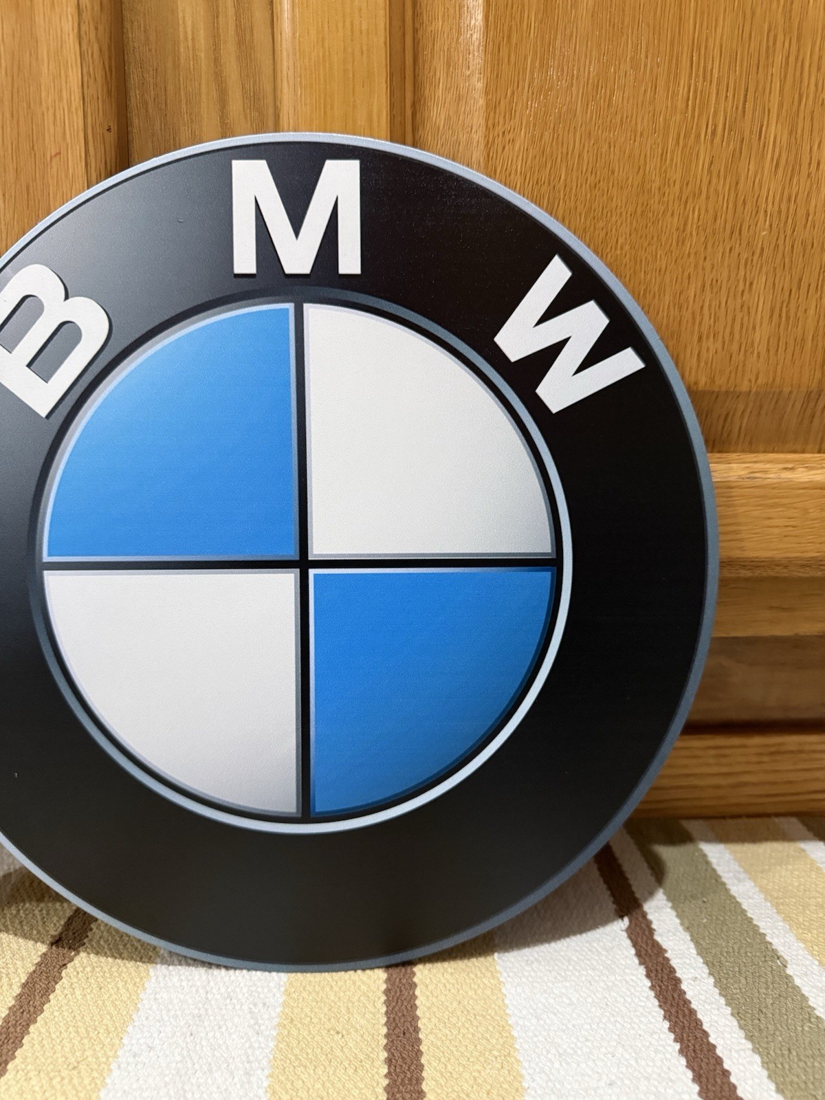 BMW Flange Sign 2 Sided Gas Oil Garage Parts M Series 7 Vintage Style Wall Decor