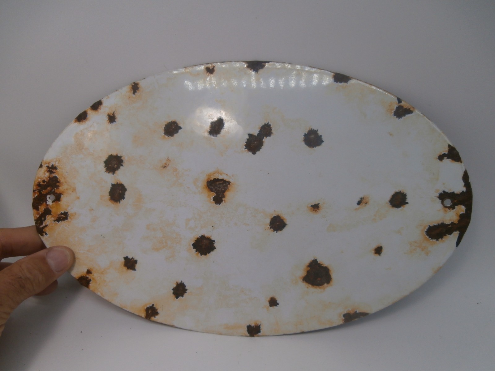 VTG “SOHIO “Oval Sign Enamel Metal ,Gas Station Collectible Original Collectable