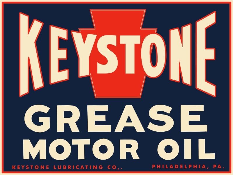 Keystone Grease & Motor Oil, Philadelphia NEW METAL SIGN: 12×16″ & Free Shipping