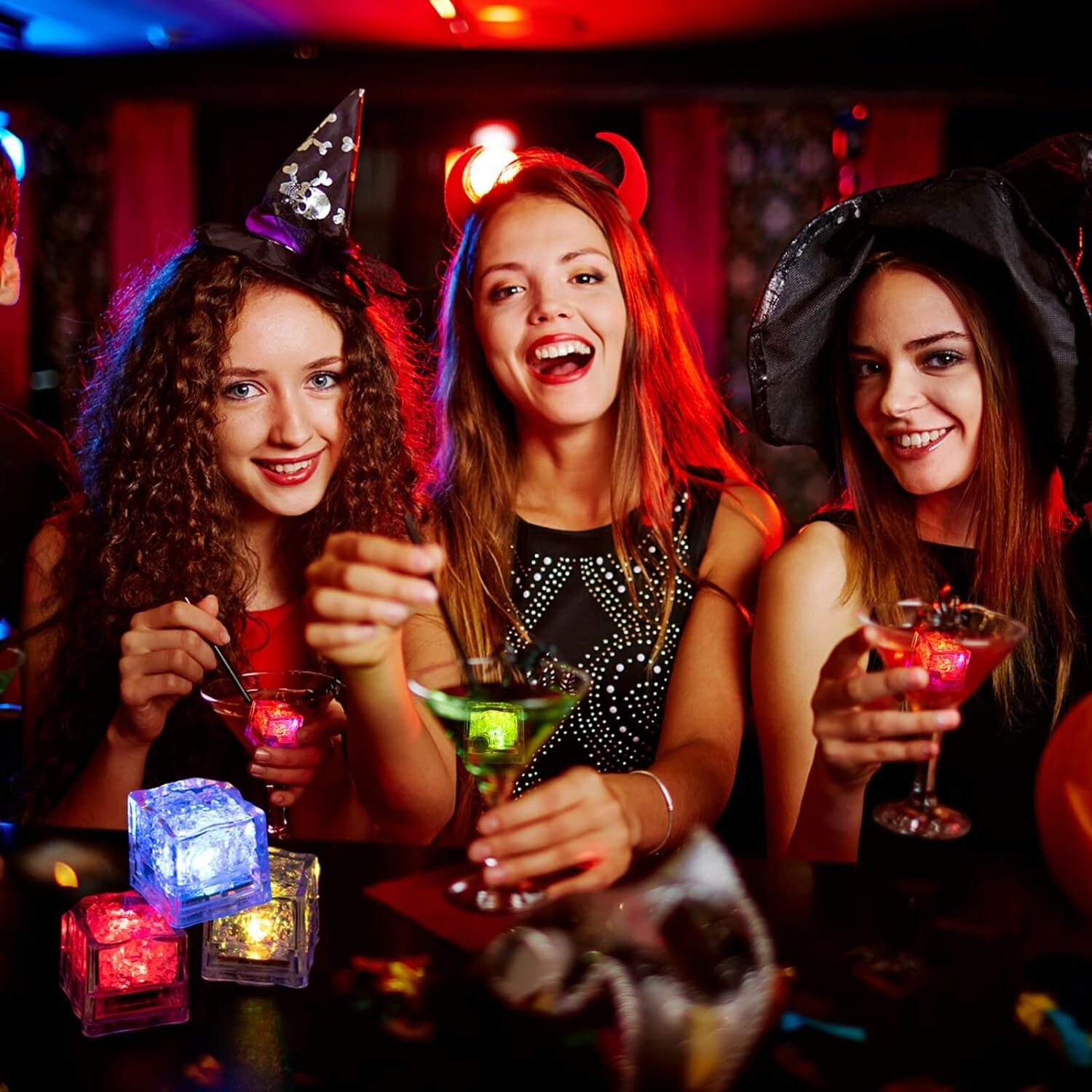 Rechargeable LED Ice Cubes – Food-Grade Party Lights for Festive Fun