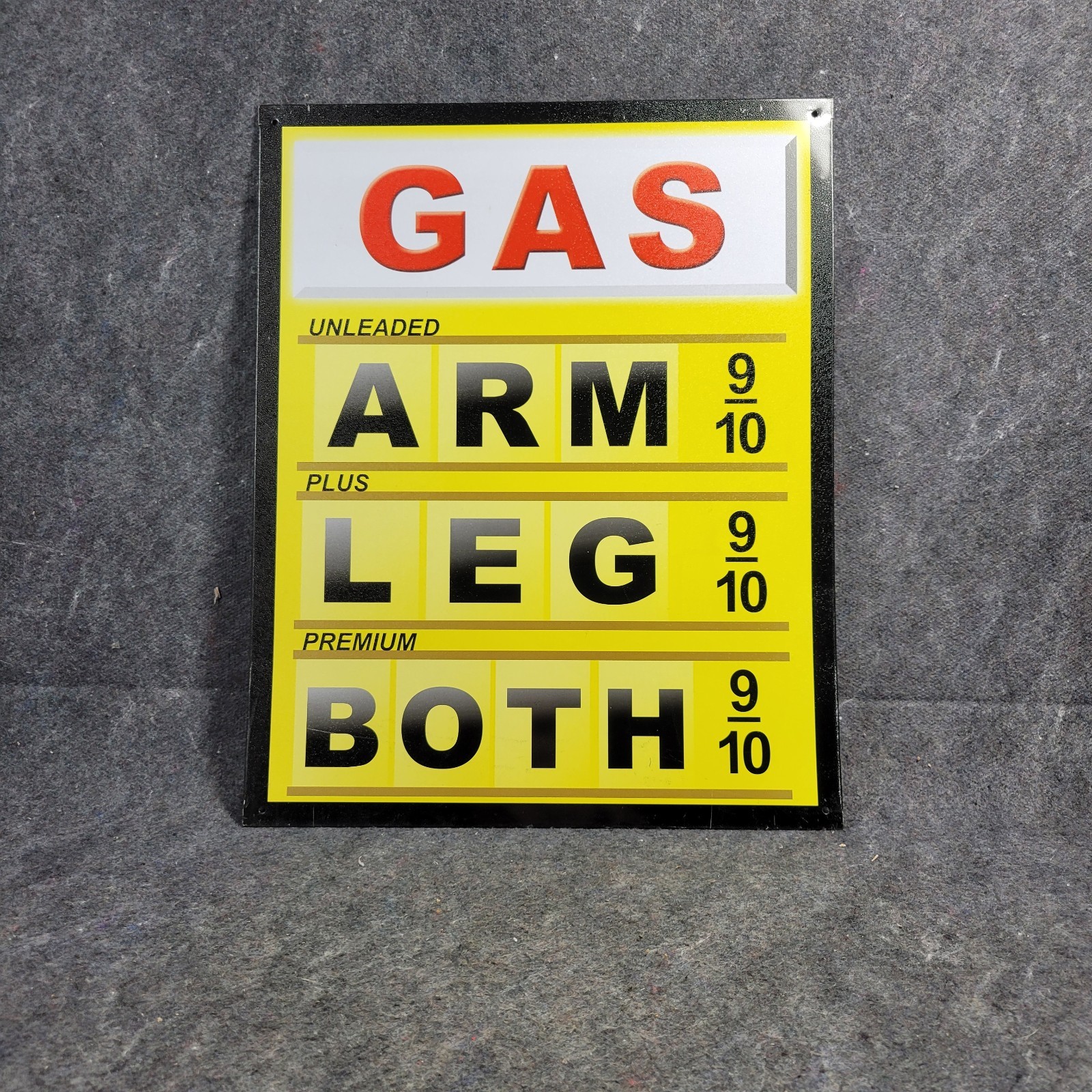 Tin Sign High Gas Prices Inflation Satire 12″×15″ Gas Station Signage
