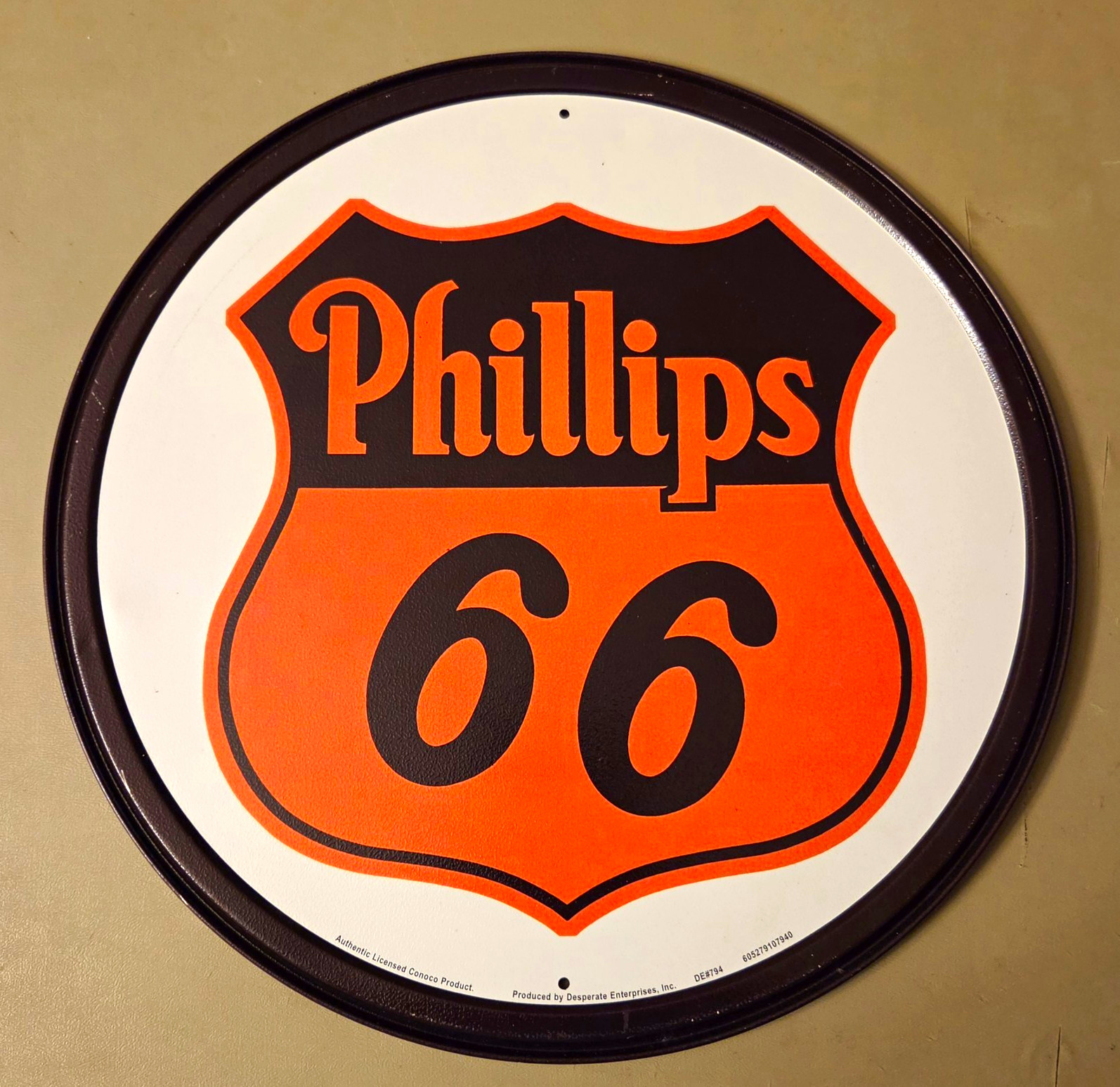 Phillips 66 Round 11.5″ Gas & Oil Advertising Metal Sign OFFICIALLY LICENSED
