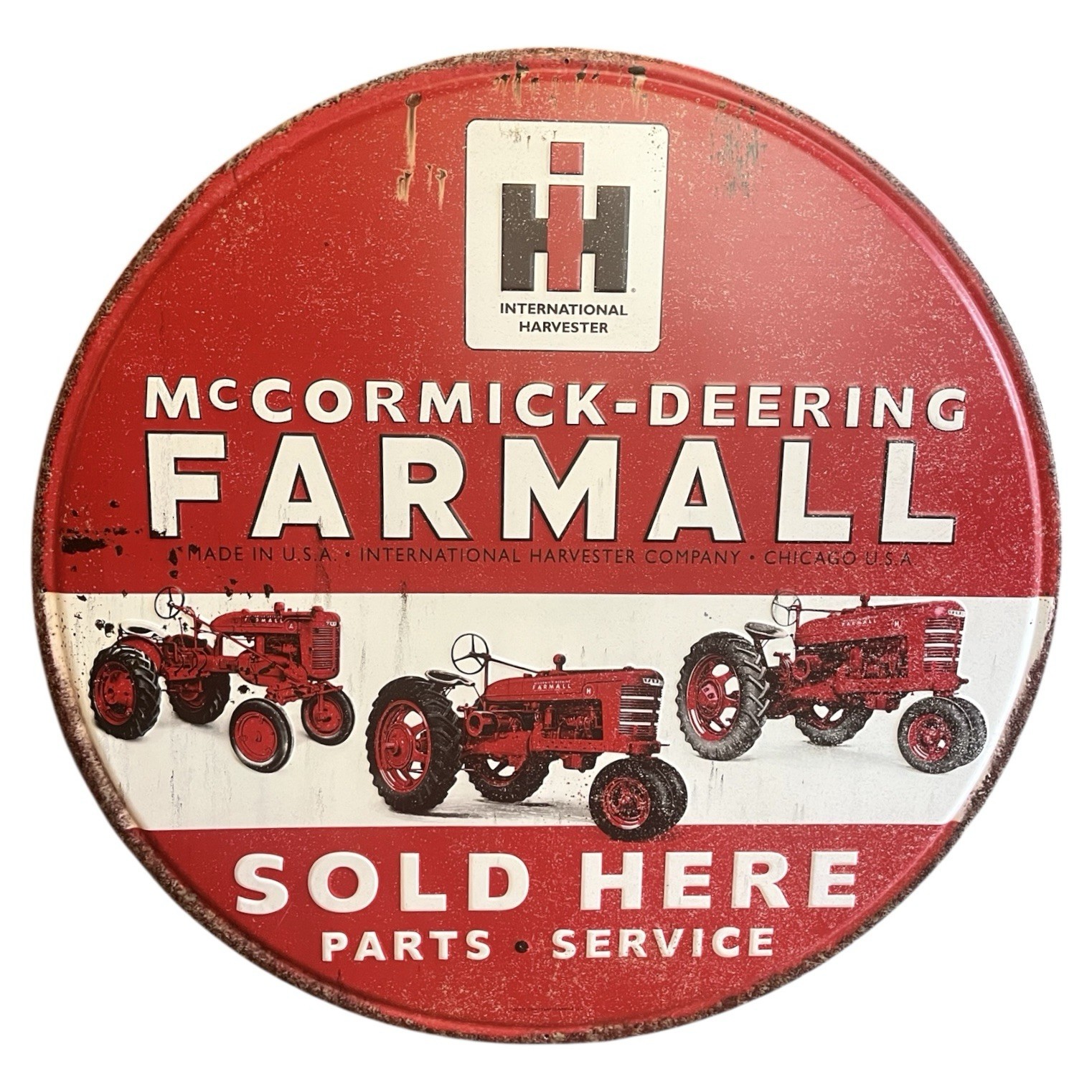 New International Harvester IH McCormick – Deering Farmall 36″ Metal Sign