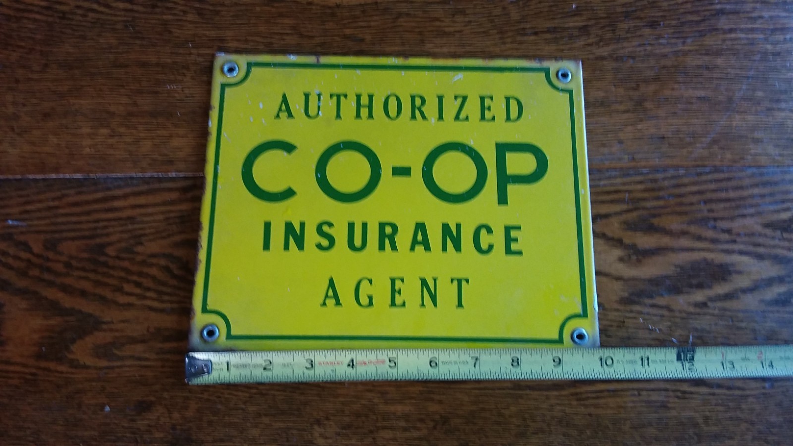 Vintage 1950’s Coop Co Op Member Farm Feed Seed Gas porcelain Sign