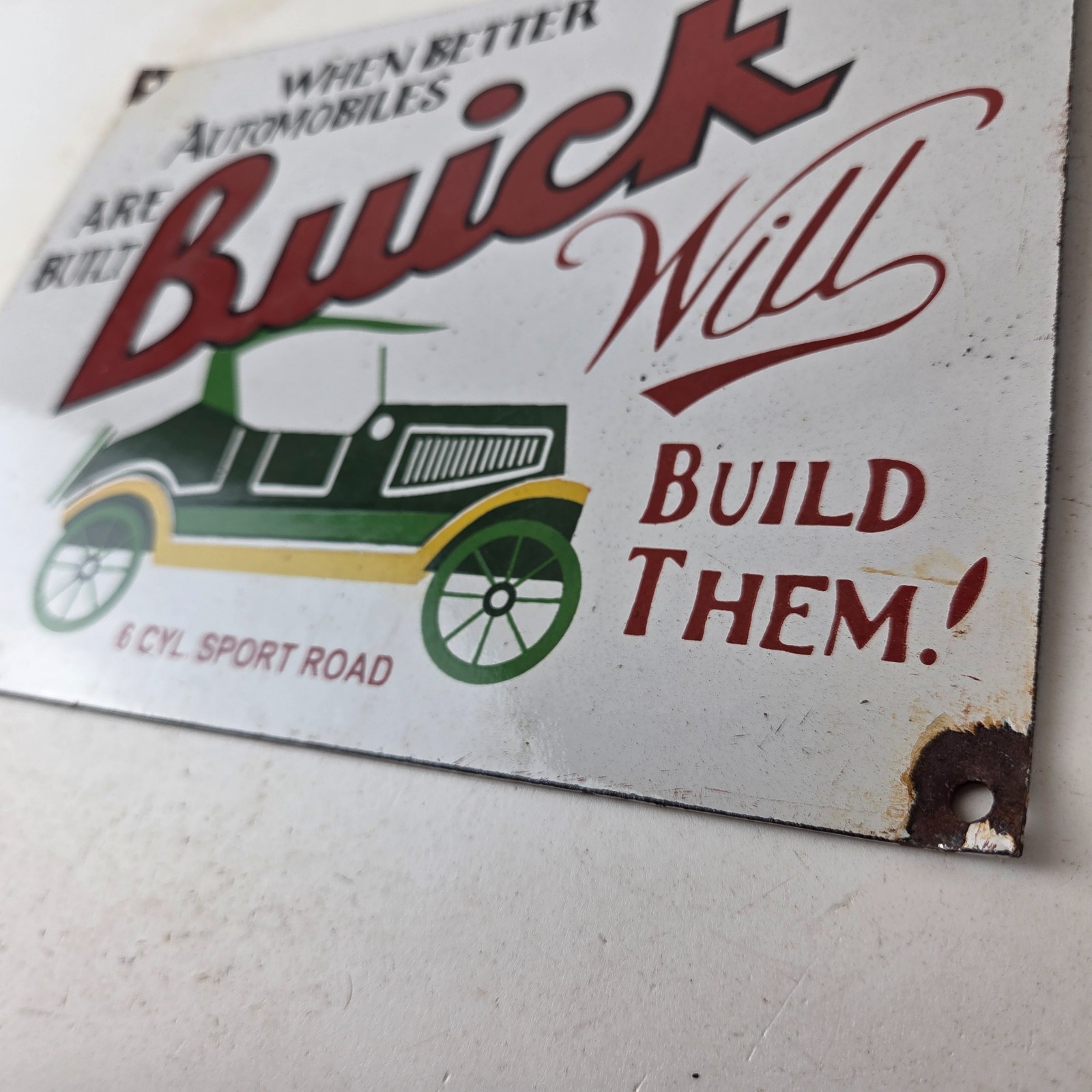 Vintage Buick Sign – Porcelain Automobiles Gas Pump Service Dealership Sign