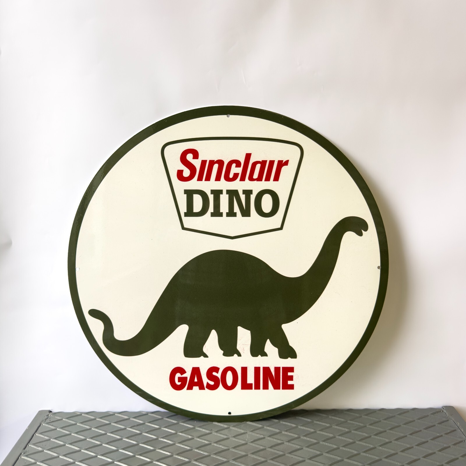 Vintage Sinclair Dino Gasoline Sign – Oil & Gas Memorabilia – XL • 19.7″ (50cm)