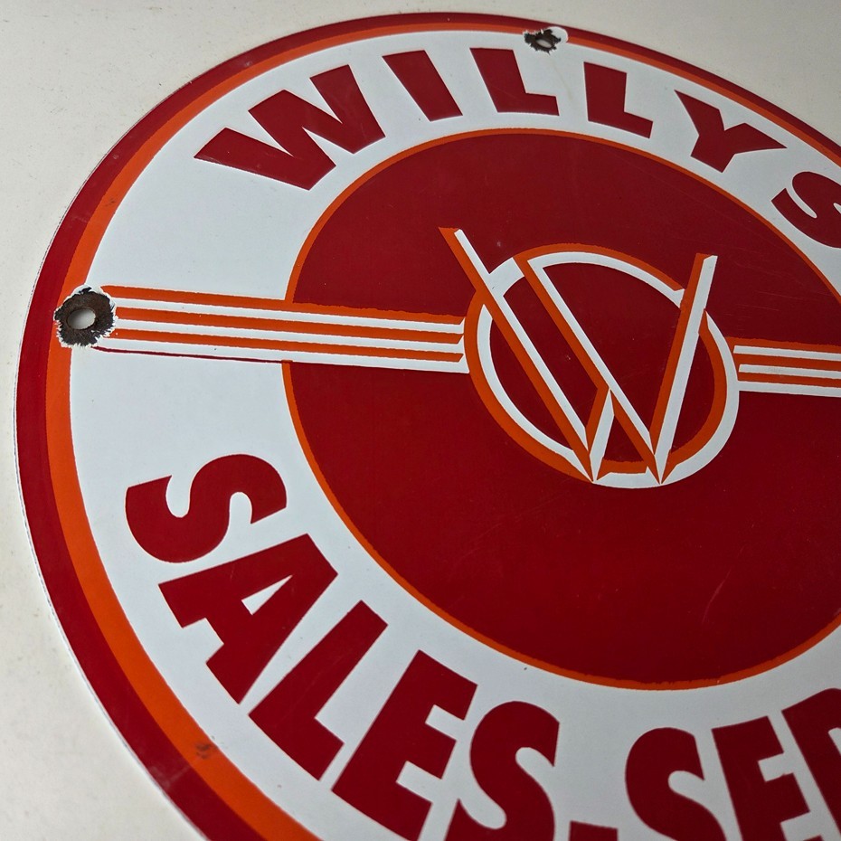 Vintage Willys Jeep Vehicles Sign – Army Gas Pump Porcelain Sign