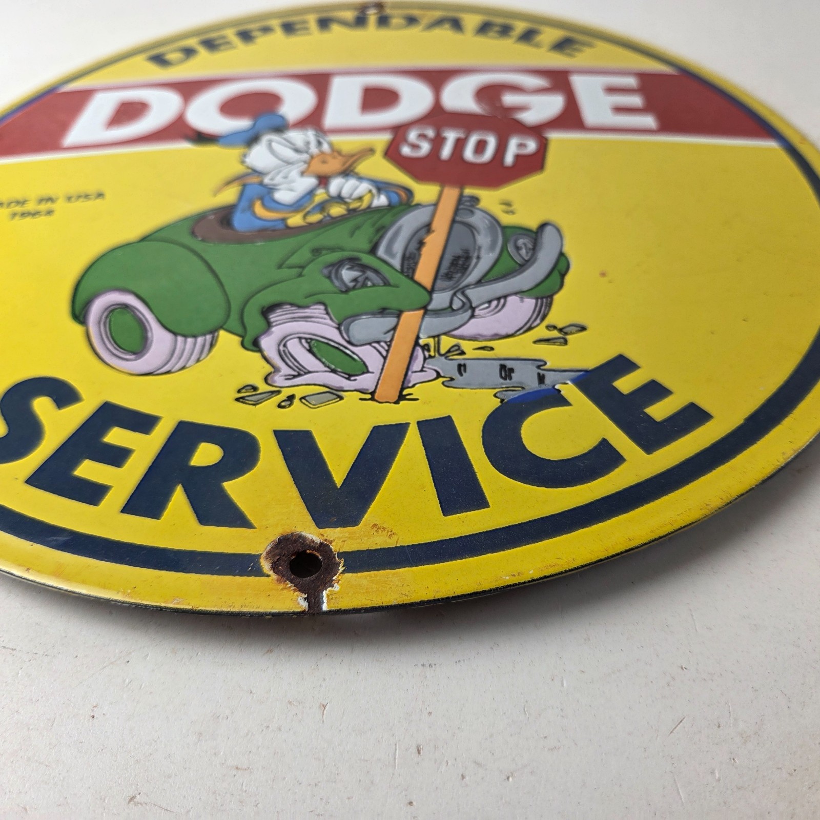 Vintage Dodge Sign – Old Muscle Gas Cars Sales Service Porcelain Sign