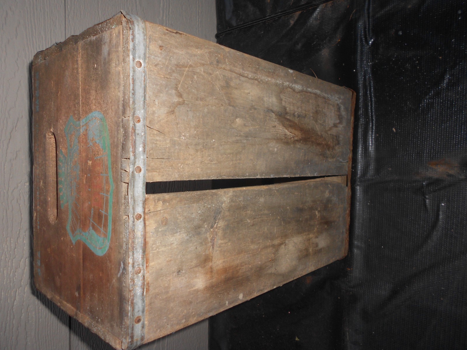 VTG CANADA DRY GINGER ALE SODA POP BOTTLE WOODEN CRATE ADV SIGN 16x11x8 in -XX45
