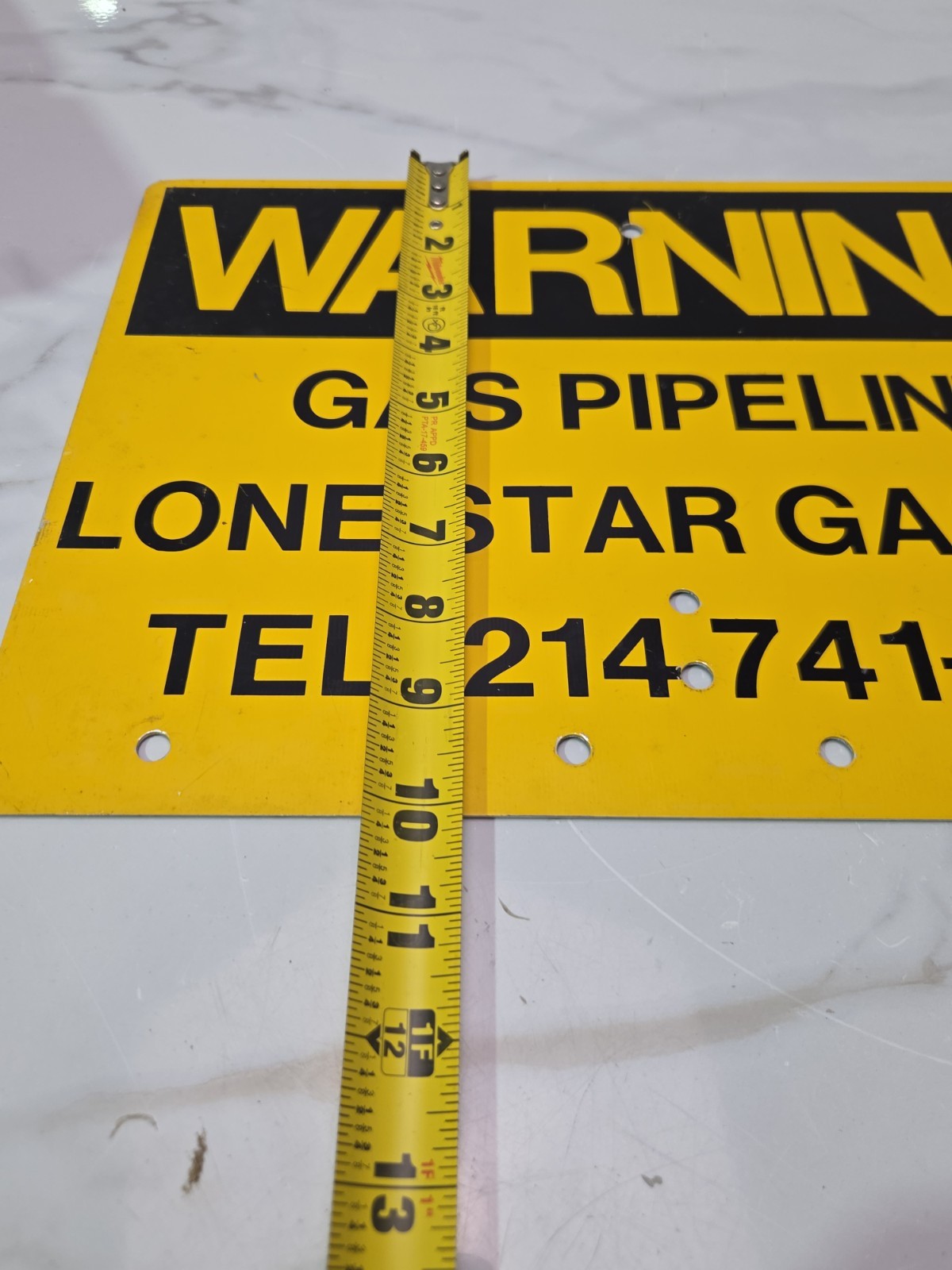 Vintage Painted Metal Sign Lone Star Gas Co. Warning