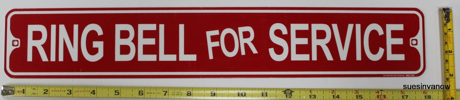 Metal Street Sign Ring Bell For Service Garage Business Kitchen Decor 3″x18″